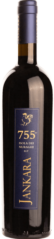 55,95 € Бесплатная доставка | Красное вино Jankara 755 I.G.T. Isola dei Nuraghi Cerdeña Италия Syrah — Сира, Cabernet Sauvignon — Каберне Совиньон, Cariñena — Кариньян, Cannonau — Каннонау, Alicante Bouschet Бутылка 75 cl