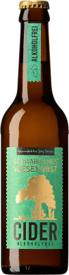 4,95 € Envio grátis | Sidra Jörg Geiger Schwäbisches WiesenObst Baden-Württemberg Alemanha Garrafinha Terço 33 cl Manzana — Maçã Sem Álcool