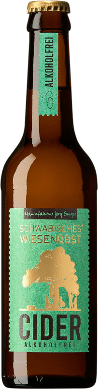 4,95 € Free Shipping | Cider Jörg Geiger Schwäbisches WiesenObst Baden-Württemberg Germany One-Third Bottle 33 cl Alcohol-Free