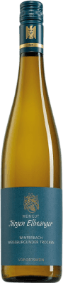 11,95 € Envío gratis | Vino blanco Jürgen Ellwanger Winterbacher Seco I.G. Baden Baden-Württemberg Alemania Pinot Blanco Botella 75 cl