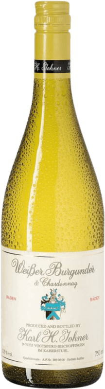 17,95 € Envío gratis | Vino blanco Karl H. Johner Weisser Burgunder & Chardonnay Seco I.G. Baden Baden Alemania Chardonnay, Pinot Blanco Botella 75 cl