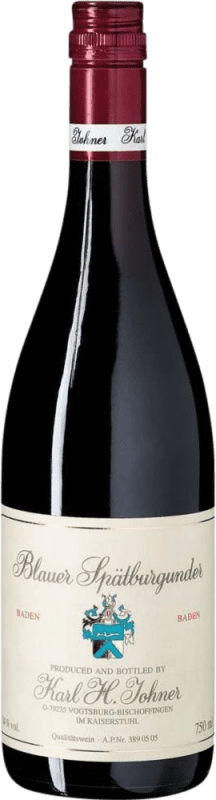 27,95 € Бесплатная доставка | Красное вино Karl H. Johner Blauer сухой I.G. Baden Baden Германия Pinot Black бутылка 75 cl