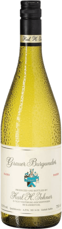 16,95 € Envío gratis | Vino blanco Karl H. Johner Seco I.G. Baden Baden Alemania Pinot Gris Botella 75 cl