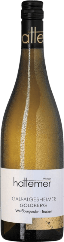 7,95 € Spedizione Gratuita | Vino bianco Klaus Hattemer Gau Algesheimer Goldberg Secco Q.b.A. Rheinhessen Rheinhessen Germania Pinot Bianco Bottiglia 75 cl