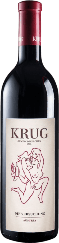 44,95 € Free Shipping | Red Wine Krug Die Versuchung D.A.C. Thermenregion Austria Merlot, Cabernet Sauvignon, Zweigelt 75 cl
