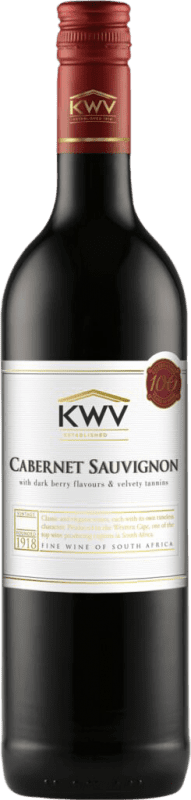 12,95 € Spedizione Gratuita | Vino Rosso KWV W.O. Western Cape Western Cape South Coast Sud Africa Cabernet Sauvignon 75 cl