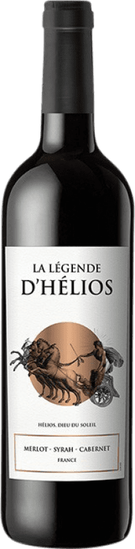 9,95 € Free Shipping | Red wine La Légende d'Hélios I.G.P. Vin de Pays d'Oc Bordeaux France Merlot, Syrah, Cabernet Sauvignon Bottle 75 cl