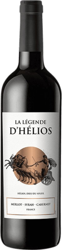 9,95 € Envío gratis | Vino tinto La Légende d'Hélios I.G.P. Vin de Pays d'Oc Burdeos Francia Merlot, Syrah, Cabernet Sauvignon Botella 75 cl