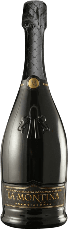 67,95 € Envío gratis | Espumoso blanco La Montina Baiana Pas Dosé Brut Nature Reserva D.O.C.G. Franciacorta Lombardia Italia Nebbiolo, Chardonnay Botella 75 cl