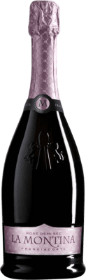 36,95 € Envío gratis | Espumoso rosado La Montina Rosé Semi-Seco Semi-Dulce D.O.C.G. Franciacorta Lombardia Italia Nebbiolo, Chardonnay Botella 75 cl