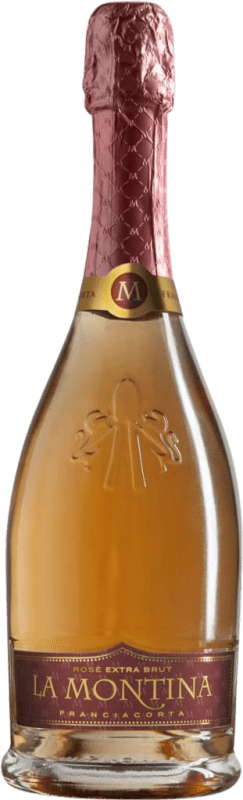 43,95 € Envío gratis | Espumoso rosado La Montina Extra Brut D.O.C.G. Franciacorta Lombardia Italia Nebbiolo, Chardonnay Botella 75 cl