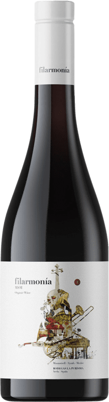 15,95 € Kostenloser Versand | Rotwein La Purísima. Filarmonía D.O. Yecla Region von Murcia Spanien Merlot, Monastrell, Nebbiolo 75 cl