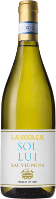 18,95 € Envío gratis | Vino blanco La Scolca Solui Bianco Seco D.O.C. Piedmont Piemonte Italia Sauvignon Blanca Botella 75 cl