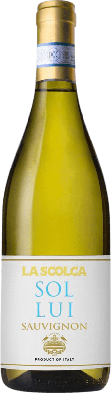 18,95 € Spedizione Gratuita | Vino bianco La Scolca Solui Bianco Secco D.O.C. Piedmont Piemonte Italia Sauvignon Bianca Bottiglia 75 cl