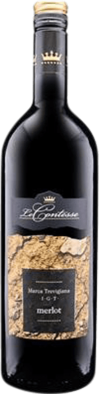 12,95 € Бесплатная доставка | Красное вино Le Contesse I.G.T. Veneto Венето Италия Merlot — Мерло Бутылка 1 L