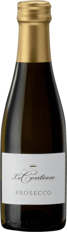3,95 € Kostenloser Versand | Weißer Sekt Le Contesse Perlwein D.O.C. Prosecco Venecia Italien Glera Kleine Flasche 20 cl