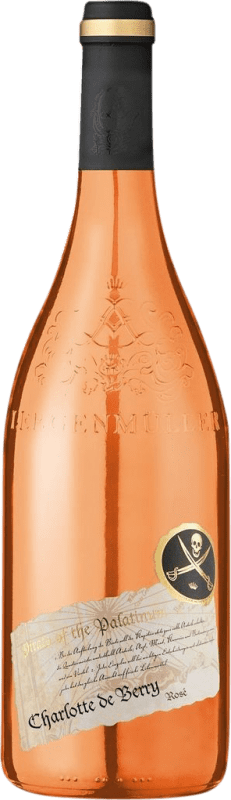 12,95 € Envio grátis | Vinho Rosé Lergenmüller Charlotte de Berry Rosé Seco Rosé Q.b.A. Pfälz Pfälz Alemanha Merlot, Portugieser Garrafa 75 cl