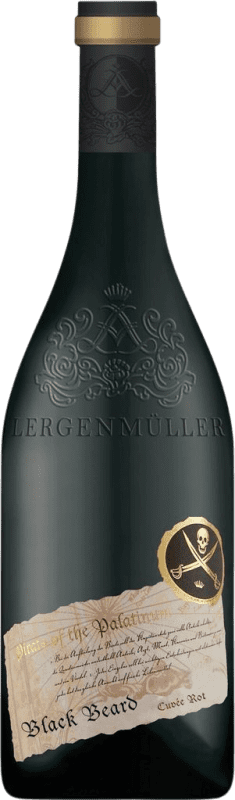 19,95 € Envío gratis | Vino Tinto Lergenmüller Black Beard Trocken — Seco Cuvée Q.b.A. Pfälz Pfälz Alemania Merlot, Cabernet Sauvignon, Saint Laurent Botella 75 cl