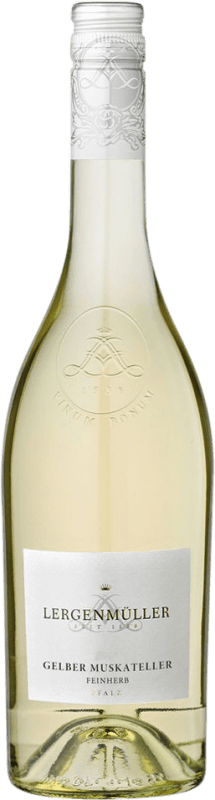 14,95 € Envio grátis | Vinho branco Lergenmüller Gelber Muskateller Semi-seco Semi-doce Q.b.A. Pfälz Pfälz Alemanha Mascate Garrafa 75 cl