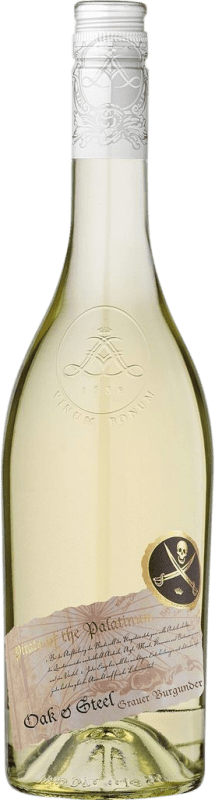 8,95 € Envío gratis | Vino Blanco Lergenmüller Oak Steel Trocken — Seco Q.b.A. Pfälz Pfälz Alemania Pinot Gris Botella 75 cl