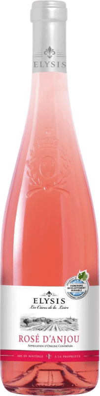 9,95 € 免费送货 | 玫瑰酒 Les Celliers du Prieuré Elysis Rosé 半干半甜 A.O.C. Anjou 卢瓦尔河 法国 Grolleau 瓶子 75 cl