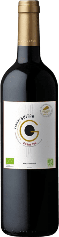 10,95 € Envío gratis | Vino Tinto Les Coteaux d'Albret. Château Guitar A.O.C. Bordeaux Burdeos Francia Merlot Botella 75 cl