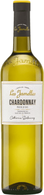 13,95 € Бесплатная доставка | Белое вино Les Jamelles I.G.P. Vin de Pays d'Oc Лангедок-Руссильон Франция Chardonnay бутылка 75 cl