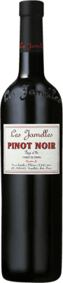 13,95 € Envío gratis | Vino tinto Les Jamelles I.G.P. Vin de Pays d'Oc Francia Pinot Negro Botella 75 cl