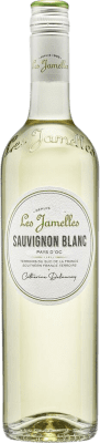 12,95 € Envio grátis | Vinho branco Les Jamelles I.G.P. Vin de Pays d'Oc França Sauvignon Branca Garrafa 75 cl