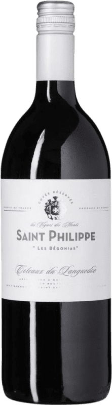 10,95 € Free Shipping | Red Wine Les Vignerons de Saint Saturnin. Saint Philippe les Bégonias A.O.C. Coteaux du Languedoc France Garnacha — Grenache, Nebbiolo Bottle 1 L