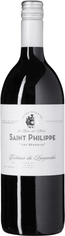 10,95 € Free Shipping | Red wine Les Vignerons de St Saturnin. Saint Philippe les Bégonias A.O.C. Coteaux du Languedoc France Grenache, Nebbiolo Bottle 1 L