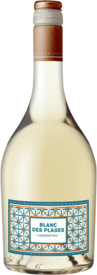 9,95 € Бесплатная доставка | Белое вино Les Vins de Saint Saturnin Blanc des Plages I.G.P. Vin de Pays Saint Guilhem le Désert Франция Vermentino бутылка 75 cl