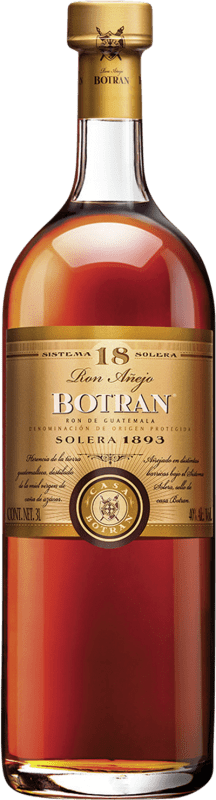 302,95 € 免费送货 | 朗姆酒 Licorera Quezalteca Botran Solera 1893 Quetzaltenango 危地马拉 18 岁 特别的瓶子 3 L