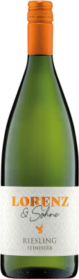 11,95 € Envio grátis | Vinho branco Lorenz & Söhne Semi-seco Semi-doce Q.b.A. Nahe Nahe Alemanha Riesling Garrafa 1 L