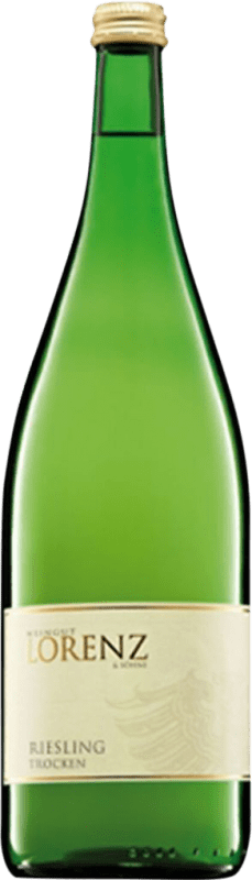 7,95 € Envio grátis | Vinho branco Lorenz & Söhne Seco Q.b.A. Nahe Nahe Alemanha Riesling Garrafa 1 L