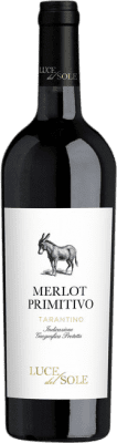 11,95 € Kostenloser Versand | Rotwein Luce del Sole Primitivo Merlot I.G.T. Tarantino Italien Merlot, Primitivo Flasche 75 cl