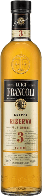 35,95 € Envio grátis | Grappa Luigi Francoli Edição Limitada Reserva Itália 3 Anos 70 cl
