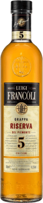 43,95 € Envio grátis | Aguardente Grappa Luigi Francoli 5 Edition Reserva Itália Garrafa 70 cl