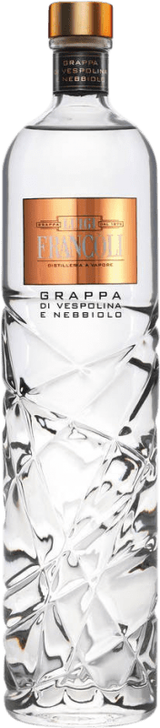 32,95 € Envio grátis | Aguardente Grappa Luigi Francoli Sorsi di Luce Itália Nebbiolo, Vespolina Garrafa 70 cl