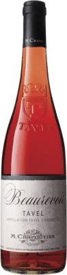 21,95 € Envío gratis | Vino Rosado Michel Chapoutier Beaurevoir A.O.C. Tavel Francia Syrah, Garnacha, Mourvèdre, Cinsault, Bourboulenc, Clairette 75 cl