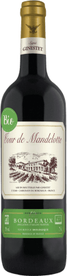 17,95 € Бесплатная доставка | Белое вино Ginestet Cour de Mandelotte A.O.C. Bordeaux Бордо Франция Merlot, Cabernet Sauvignon бутылка 75 cl Без алкоголя