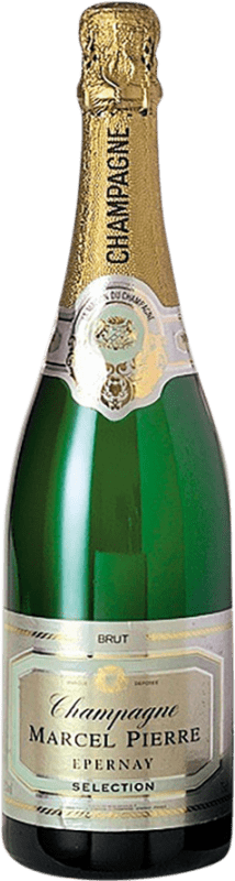 19,95 € 送料無料 | 白スパークリングワイン Marcel Pierre Brut A.O.C. Champagne シャンパン フランス Pinot Black, Chardonnay, Pinot Meunier ハーフボトル 37 cl