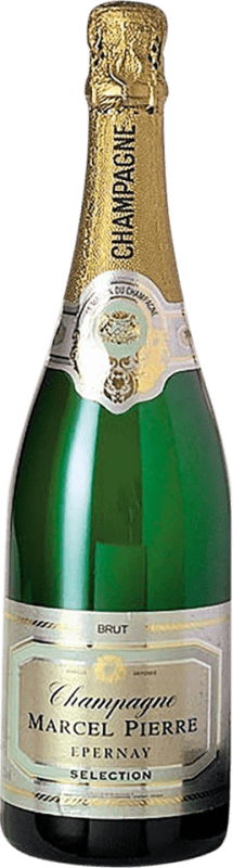 53,95 € Бесплатная доставка | Белое игристое вино Marcel Pierre Brut — брют A.O.C. Champagne шампанское Франция Pinot Noir — Пино Нуар, Nebbiolo — Неббиоло, Chardonnay — Шардоне 75 cl