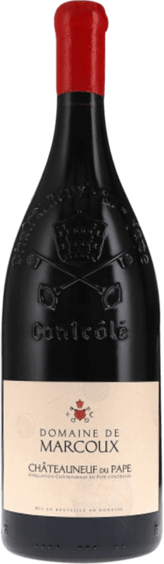 147,95 € Spedizione Gratuita | Vino rosso Domaine de Marcoux Rouge A.O.C. Châteauneuf-du-Pape Rhône Francia Syrah, Grenache, Mourvèdre, Cinsault Bottiglia Magnum 1,5 L