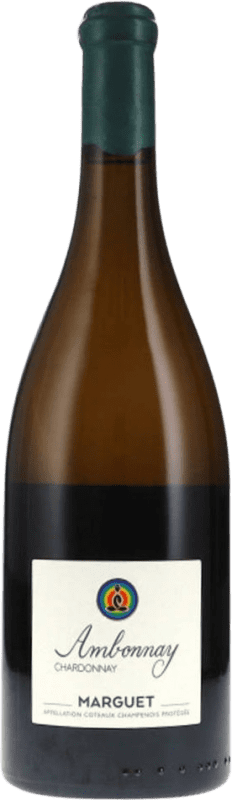 95,95 € Envio grátis | Vinho branco Marguet Ambonnay Blanc A.O.C. Coteaux Champenoise Champagne França Chardonnay Garrafa 75 cl