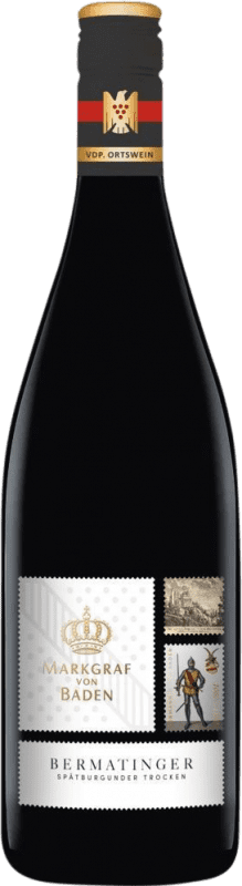 19,95 € Free Shipping | Red wine Markgraf von Baden Bermatinger Dry V.D.P. Ortswein Baden Germany Pinot Black Bottle 75 cl