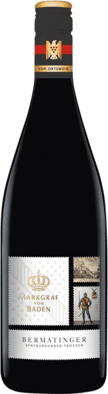 19,95 € Spedizione Gratuita | Vino Rosso Markgraf von Baden Bermatinger Trocken — Secco VDP Ortswein — Vino di Village Baden Germania Pinot Nero Bottiglia 75 cl