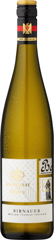 24,95 € Envío gratis | Vino Blanco Markgraf von Baden Brinauer Trocken — Seco VDP Ortswein — Vino de Village Baden Alemania Müller-Thurgau Botella 75 cl