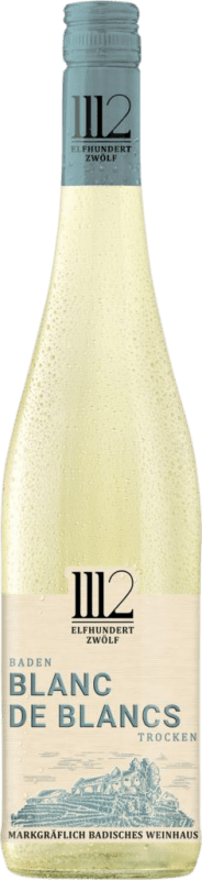 8,95 € 送料無料 | 白ワイン Markgraf von Baden Elfhundertzwölf 1112 Blanc de Blancs I.G. Baden Baden ドイツ ボトル 75 cl