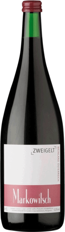 12,95 € Free Shipping | Red wine Markowitsch Landwein D.A.C. Carnuntum Niederösterreich Austria Zweigelt Bottle 1 L